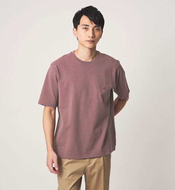 UNITED ARROWS green label relaxing「【別注】＜Brooks Brothers＞GLR カノコ クルーネック Tシャツ」|Tシャツ・カットソー|PURPLE