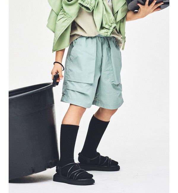 UNITED ARROWS green label relaxing「【スタメンシリーズ】タッサー ハーフパンツ / キッズ  100cm-160cm」|その他|LIME