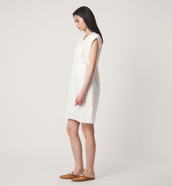 EMMEL REFINES「＜EMMEL REFINES＞EM ギャザースリーブ キリカエ ミニワンピース」|ワンピース|