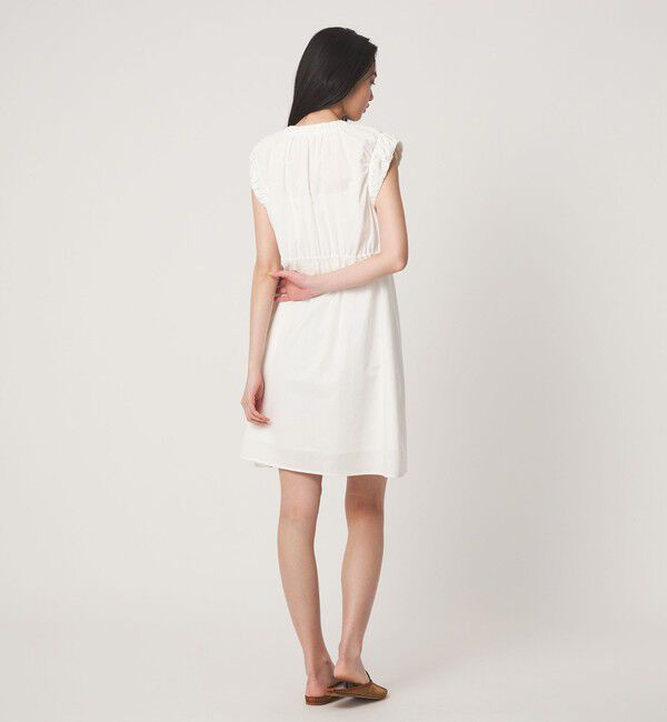 EMMEL REFINES「＜EMMEL REFINES＞EM ギャザースリーブ キリカエ ミニワンピース」|ワンピース|