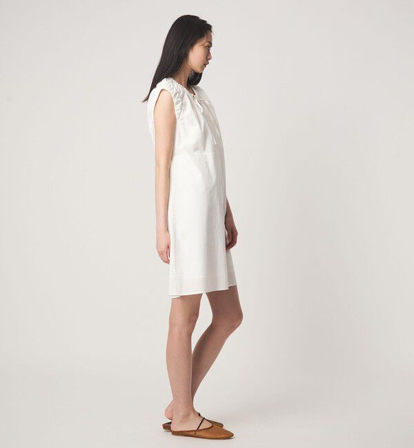 EMMEL REFINES「＜EMMEL REFINES＞EM ギャザースリーブ キリカエ ミニワンピース」|ワンピース|