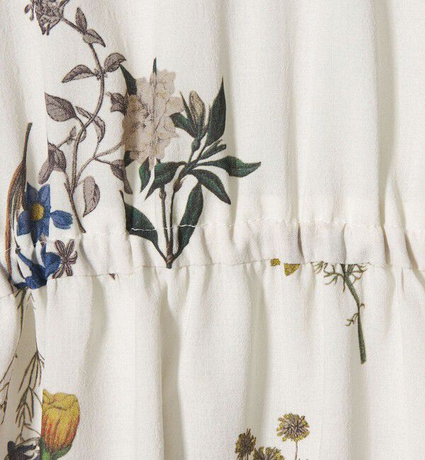 EMMEL REFINES「＜EMMEL REFINES＞EM フラワープリント ギャザーパフスリーブ ワンピース」|ワンピース|