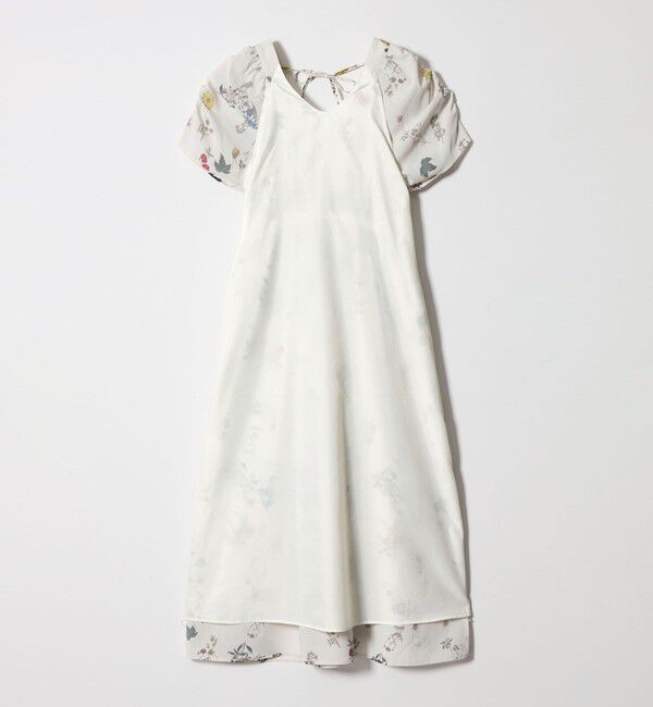 EMMEL REFINES「＜EMMEL REFINES＞EM フラワープリント ギャザーパフスリーブ ワンピース」|ワンピース|