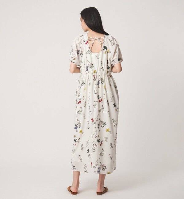 EMMEL REFINES「＜EMMEL REFINES＞EM フラワープリント ギャザーパフスリーブ ワンピース」|ワンピース|