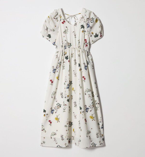 EMMEL REFINES「＜EMMEL REFINES＞EM フラワープリント ギャザーパフスリーブ ワンピース」|ワンピース|