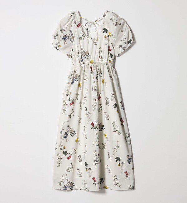 EMMEL REFINES「＜EMMEL REFINES＞EM フラワープリント ギャザーパフスリーブ ワンピース」|ワンピース|