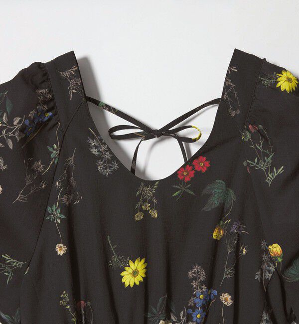 EMMEL REFINES「＜EMMEL REFINES＞EM フラワープリント ギャザーパフスリーブ ワンピース」|ワンピース|