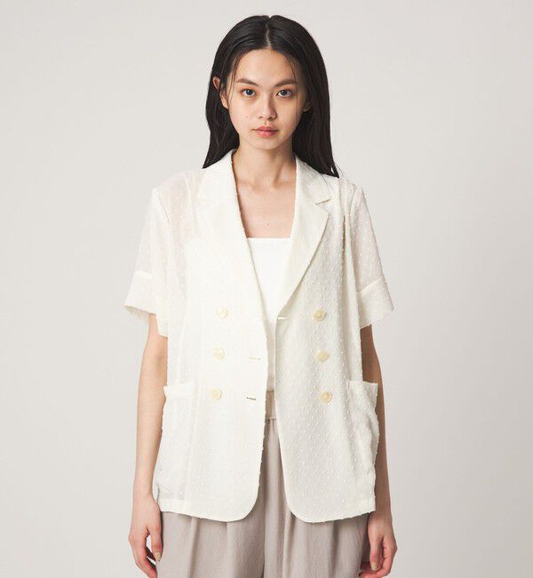 EMMEL REFINES「＜EMMEL REFINES＞EM カットGGT シアー ジャケット」|テーラードジャケット|