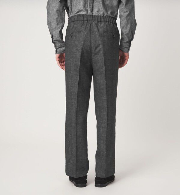 UNITED ARROWS green label relaxing「TW リネン デニムライク 01 ワイド 1プリーツ スラックス セットアップパンツ」|スラックス|