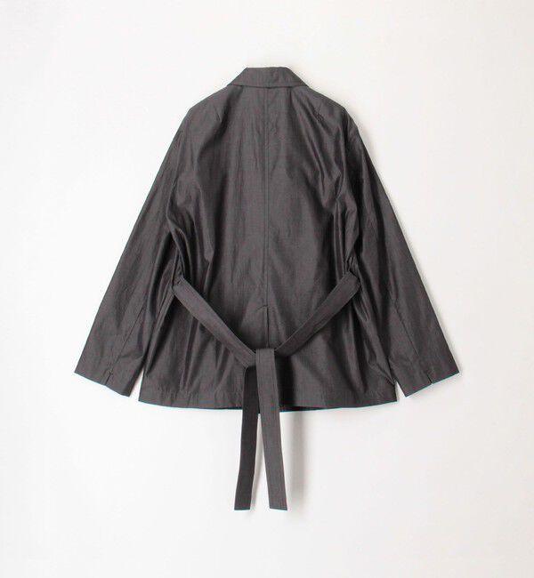 CABaN「コットンシャンブレー ベルテッドダブルブレストジャケット」|テーラードジャケット|
