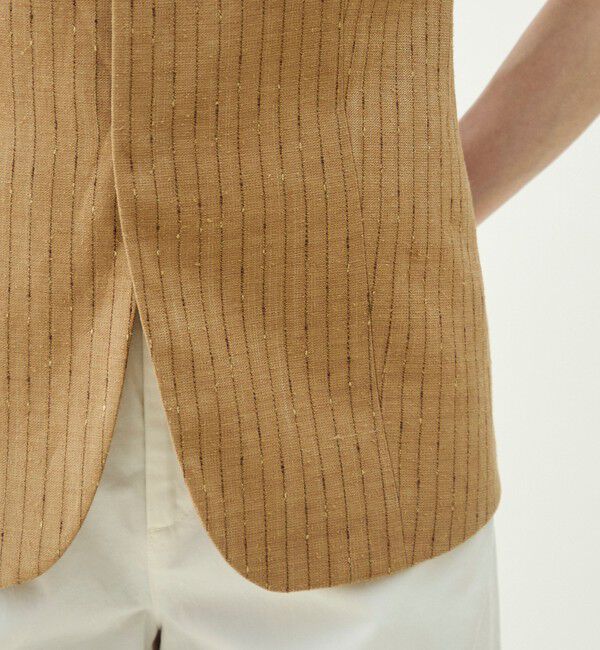 MACPHEE「シルクネップリネン スクエアネックジレ」|ベスト・ジレ|