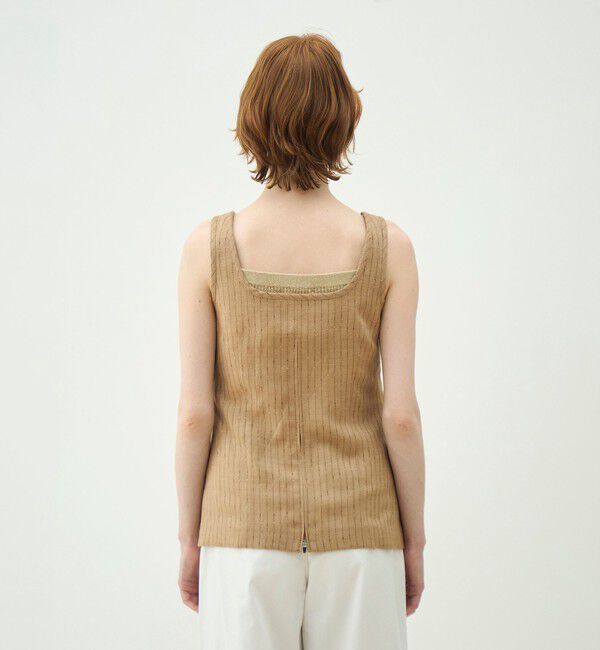 MACPHEE「シルクネップリネン スクエアネックジレ」|ベスト・ジレ|