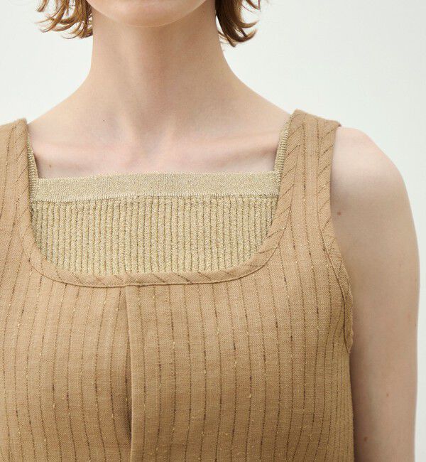 MACPHEE「シルクネップリネン スクエアネックジレ」|ベスト・ジレ|