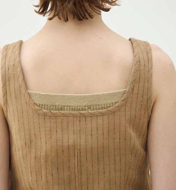 MACPHEE「シルクネップリネン スクエアネックジレ」|ベスト・ジレ|