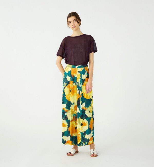 Ballsey「スカンブルフラワープリント タックワイドパンツ」|その他|