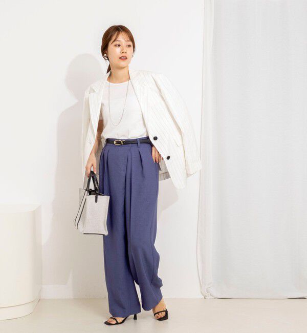 NOLLEY'S「ウォッシャブルラップ風ワイドパンツ」|その他|