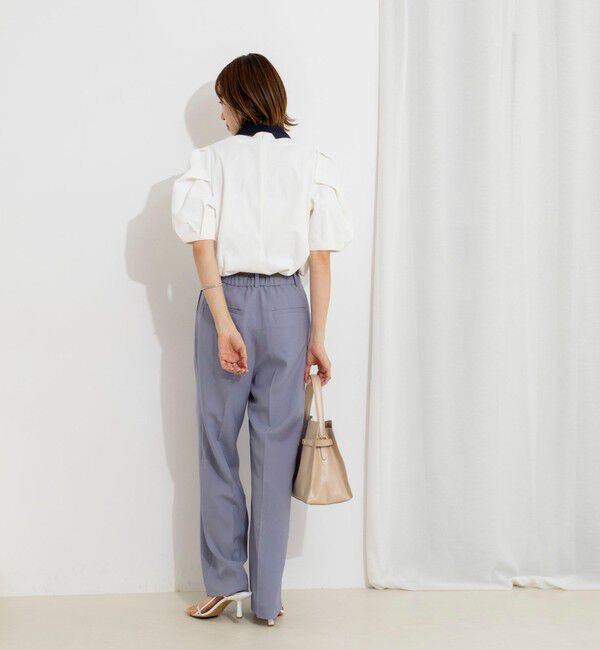 NOLLEY'S「《セットアップ対応》ウォッシャブルストレッチツイル愛されセミワイドパンツ」|その他|