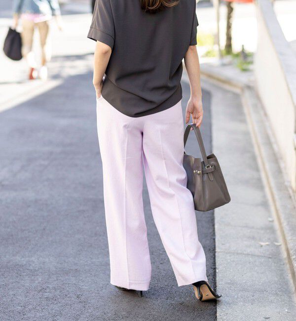 NOLLEY'S「《セットアップ対応》ウォッシャブルストレッチツイル愛されセミワイドパンツ」|その他|