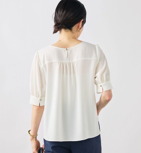 NOLLEY'S sophi「ウォッシャブルジョーゼットアシメラッフルブラウス」|シャツ・ブラウス|