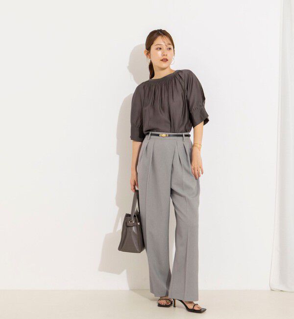 NOLLEY'S「ウォッシャブルボリュームスリーブ2WAYシアーブラウス」|シャツ・ブラウス|