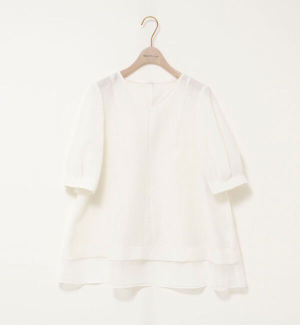 NOLLEY'S sophi「ウォッシャブルポコポコジャガードオーガンジープルオーバー」|シャツ・ブラウス|