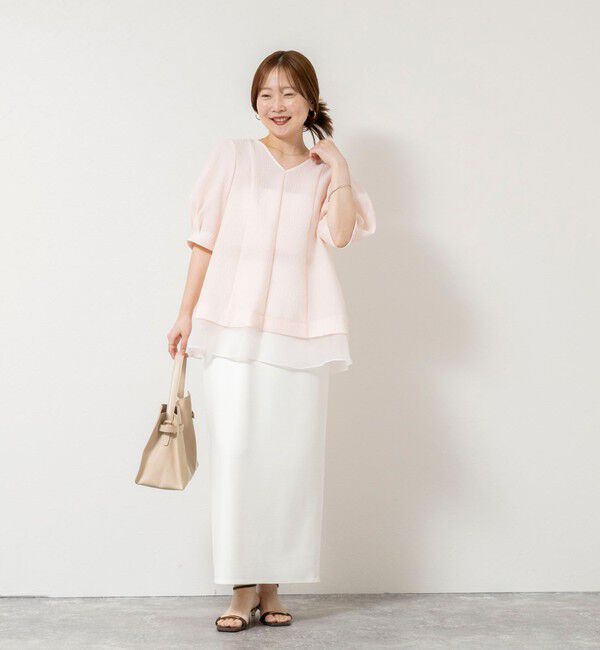 NOLLEY'S sophi「ウォッシャブルポコポコジャガードオーガンジープルオーバー」|シャツ・ブラウス|