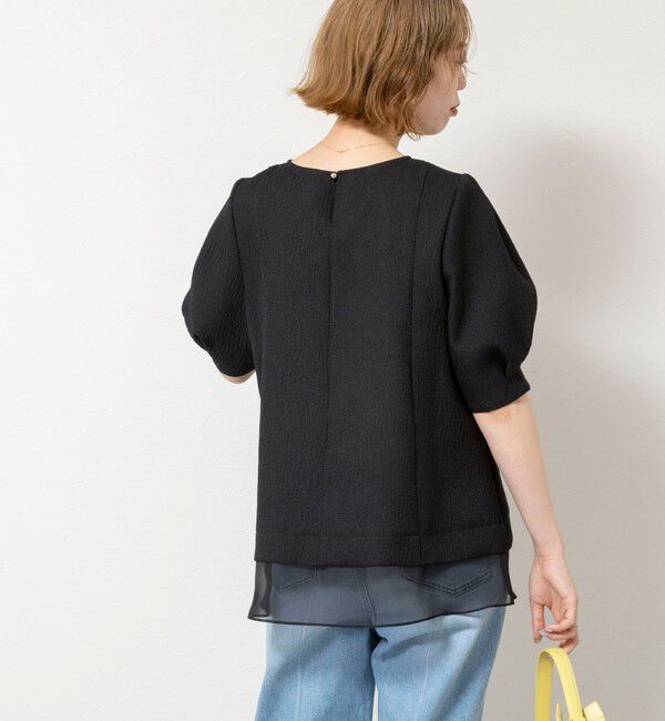 NOLLEY'S sophi「ウォッシャブルポコポコジャガードオーガンジープルオーバー」|シャツ・ブラウス|