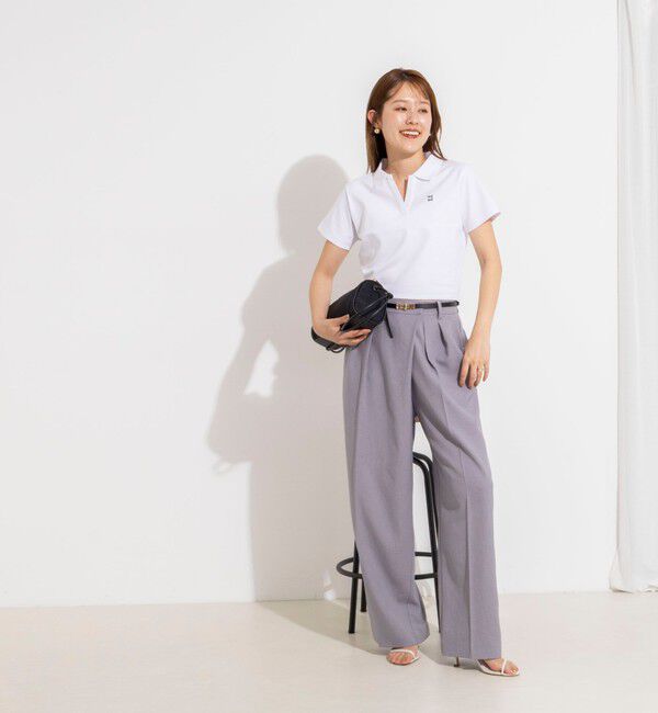 NOLLEY'S「【nolnol/ノルノル】ウォッシャブルスキッパーショートポロTee」|ポロシャツ|