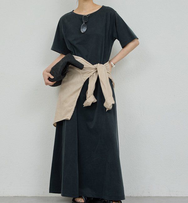  「キュプラジャージードレス」|ワンピース|ブラック