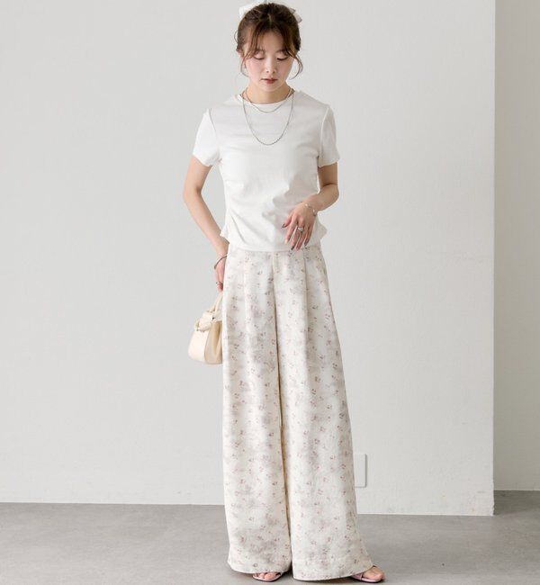  「フラワータックパンツ」|チノ|