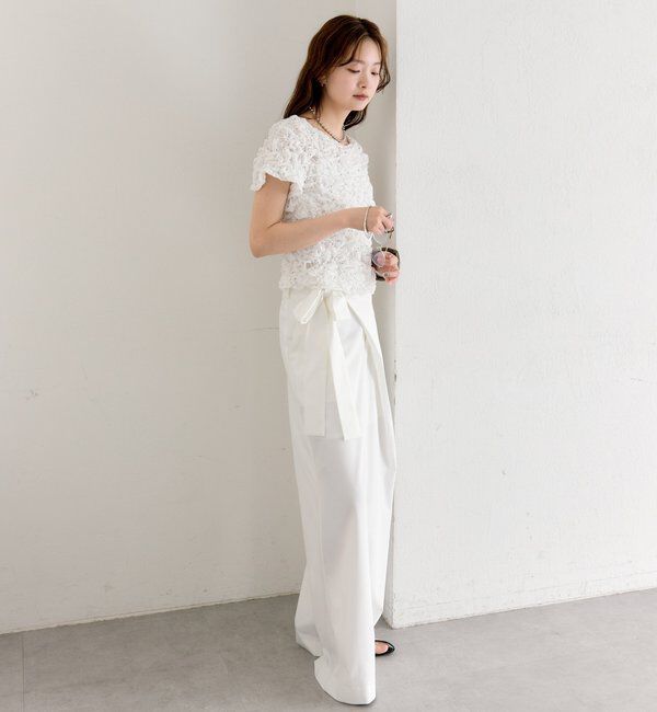  「ふわふわシャーリングTシャツ」|Tシャツ・カットソー|