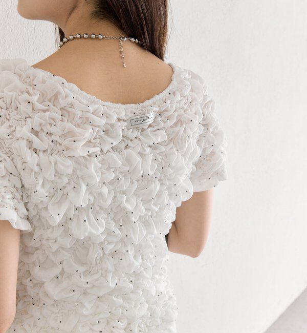  「ふわふわシャーリングTシャツ」|Tシャツ・カットソー|