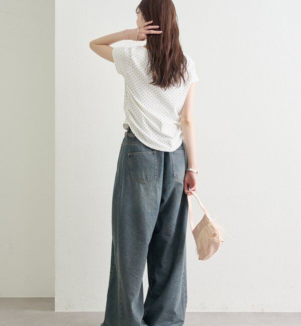  「ドットプリント半袖Tシャツ」|Tシャツ・カットソー|