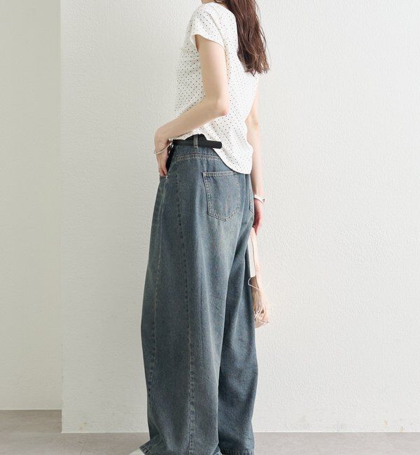  「ドットプリント半袖Tシャツ」|Tシャツ・カットソー|