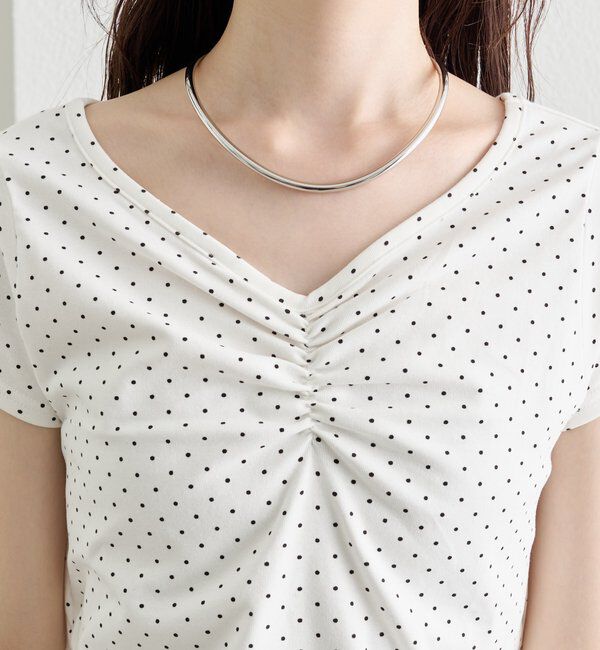  「ドットプリント半袖Tシャツ」|Tシャツ・カットソー|