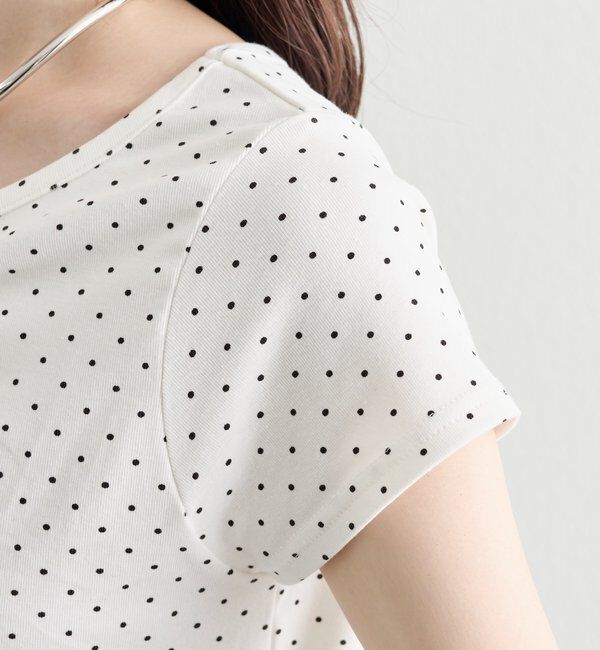  「ドットプリント半袖Tシャツ」|Tシャツ・カットソー|