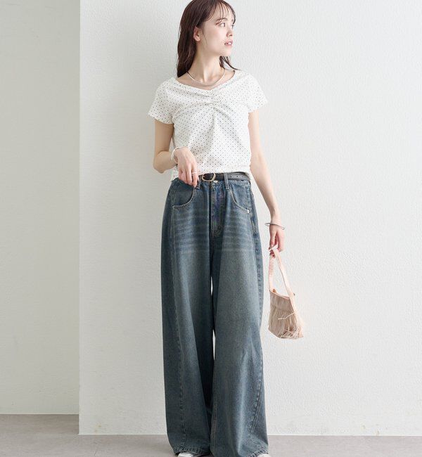  「ドットプリント半袖Tシャツ」|Tシャツ・カットソー|