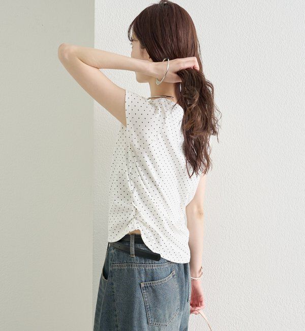  「ドットプリント半袖Tシャツ」|Tシャツ・カットソー|