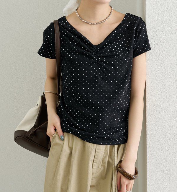  「ドットプリント半袖Tシャツ」|Tシャツ・カットソー|