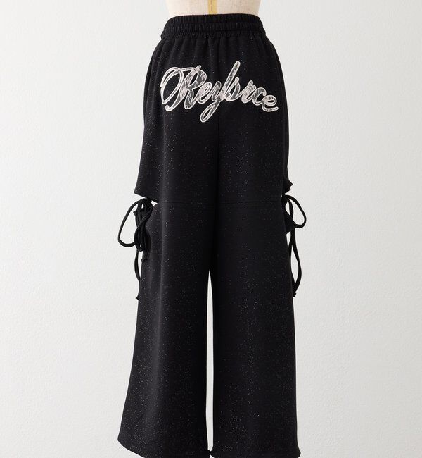  「【セットアップ可能】バックロゴ刺繍サイドカットラメスウェットパンツ」|その他|