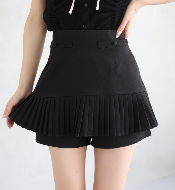  「【SMサイズ展開あり】細プリーツスカパン」|スカート|