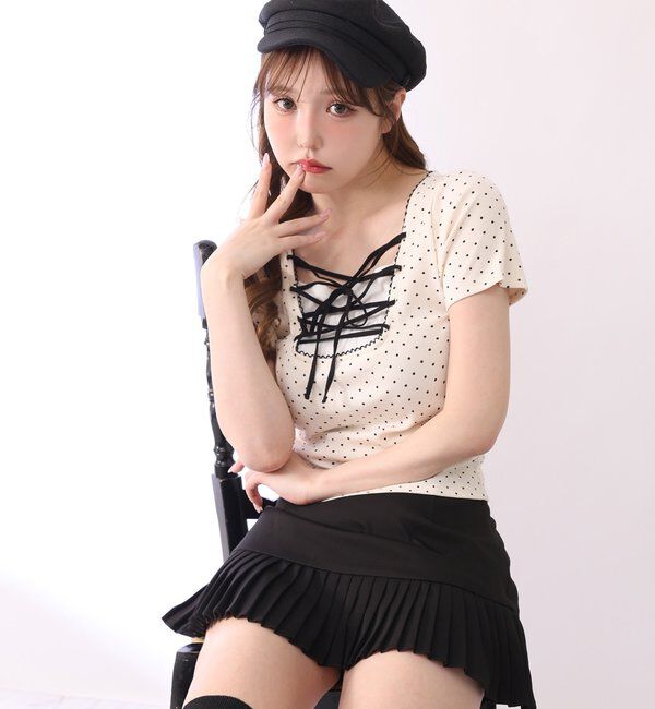  「レースアップテレコトップス」|プルオーバー|