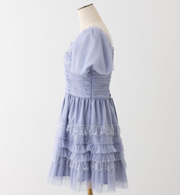  「【Tulle Collection】ティアードミニワンピース」|ワンピース|