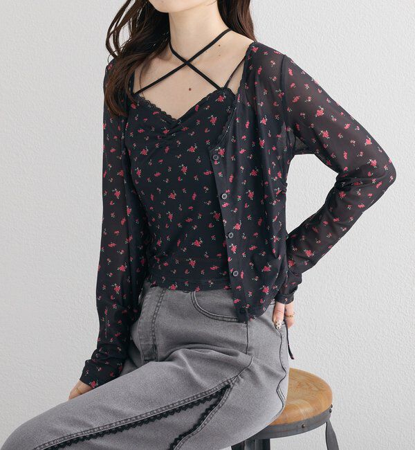  「ビスチェsetドロストカーディガン」|プルオーバー|