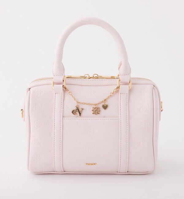  「オリジナルエンボスミニボストンバッグ」|ショルダー・メッセンジャー|ピンク