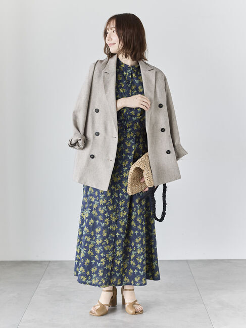 Te chichi「【LIBERTY FABRICS】ウエストタックワンピース」|ワンピース|