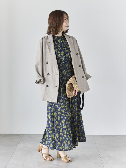 Te chichi「【LIBERTY FABRICS】ウエストタックワンピース」|ワンピース|