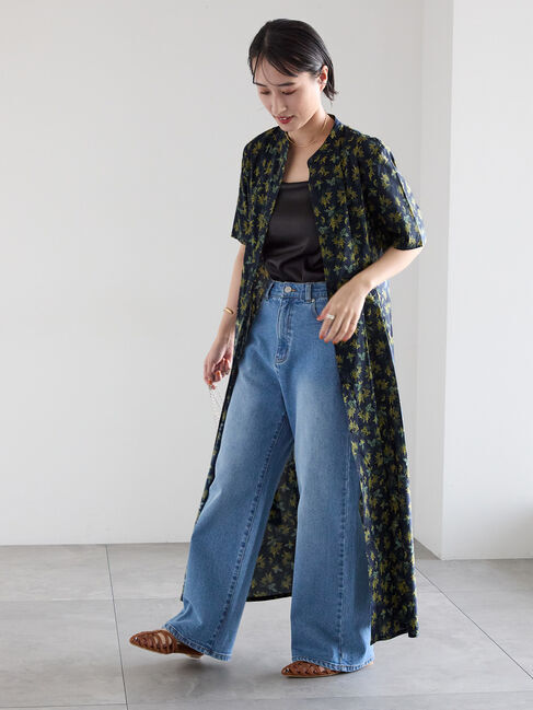 Te chichi「【LIBERTY FABRICS】ウエストタックワンピース」|ワンピース|