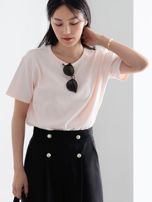 Te chichi「【調温】ミニマルネックTシャツ」|Tシャツ・カットソー|