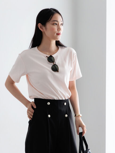 Te chichi「【調温】ミニマルネックTシャツ」|Tシャツ・カットソー|